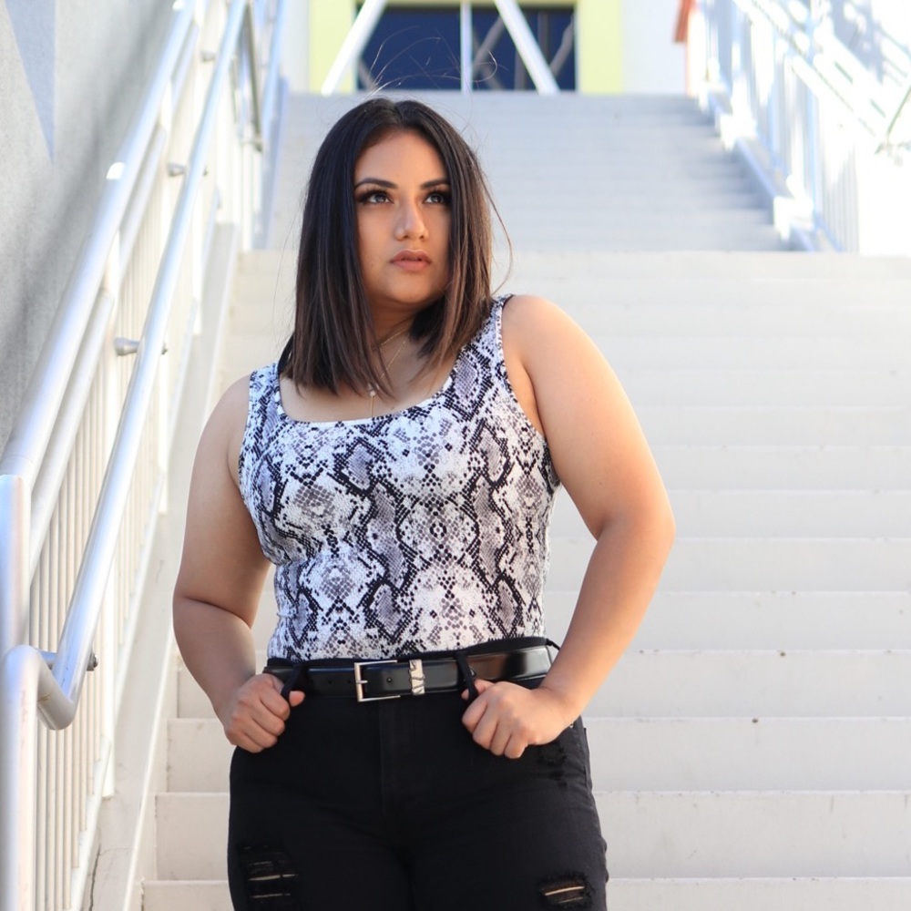 New!! Snake Print Tank Bodysuit